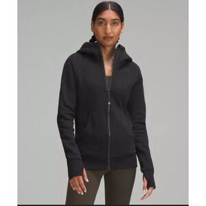 Lululemon Women Black Zip Up Hoodie Jacket Size 8 Thumb Holes